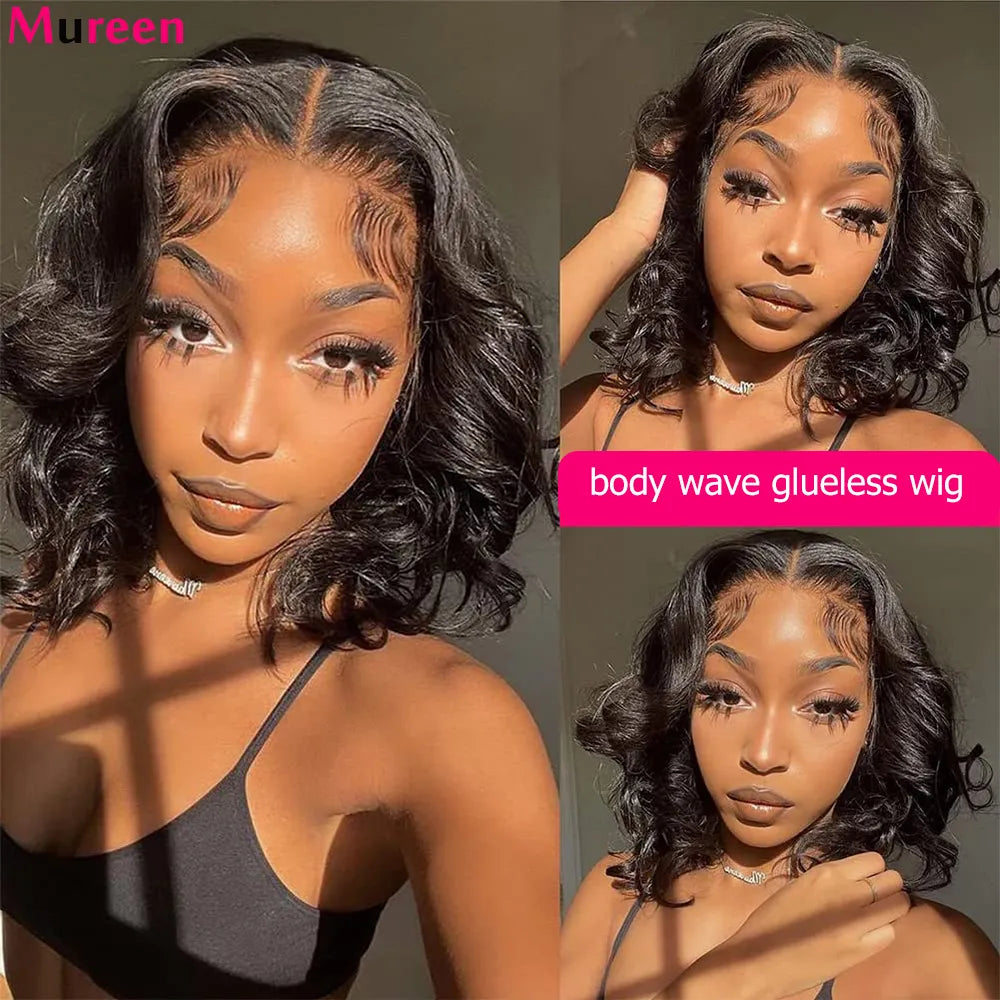 Body Wave Wear And Go Glueless Human Hair Wigs Bob Wigs For Women Ready To Go 4x4 Pre Cut Lace Closure Wig Human Hair